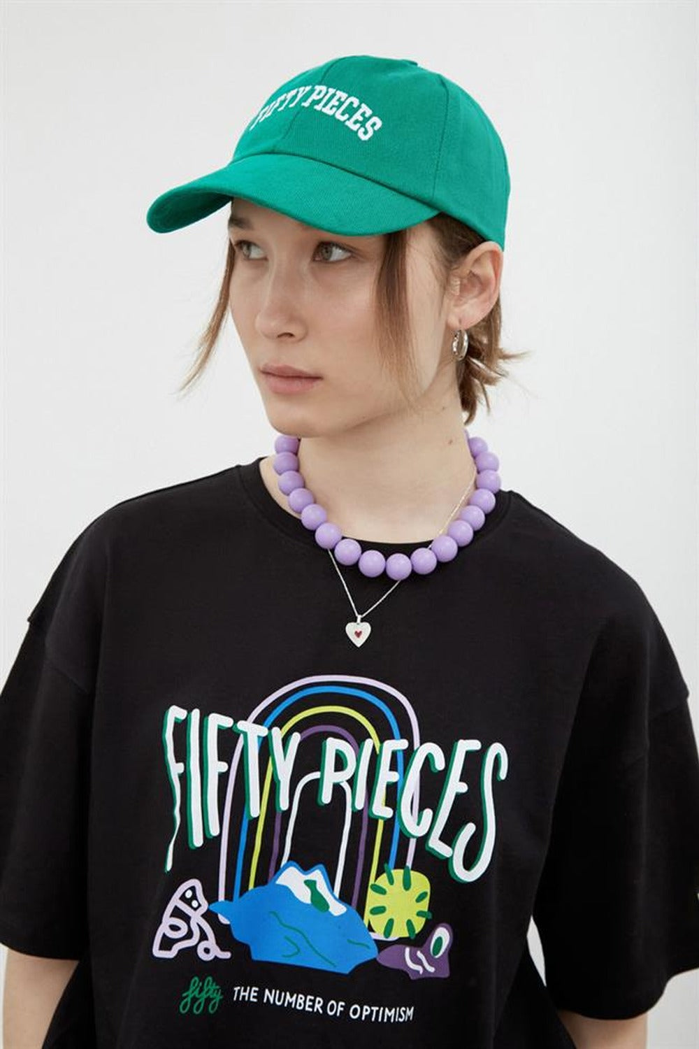 Fifty Pieces-Fifty Pieces Koyu Yeşil Cap şapka-Şapka-2-fleurdirect.live