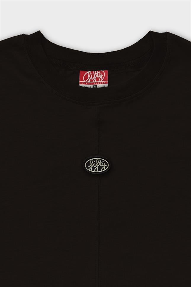 Fifty Pieces-Kahverengi Loose Fit Sırt Baskılı T-Shirt-T-Shirts-7-fleurdirect.live