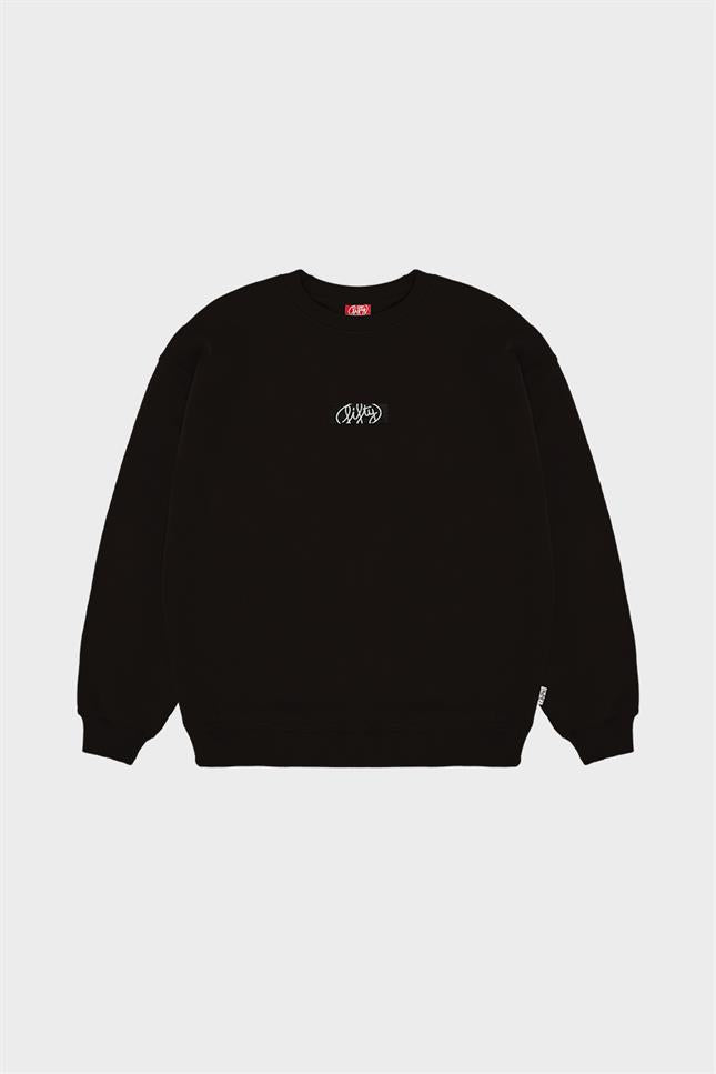 Fifty Pieces-Kahverengi Oversize Sırt Baskılı Sweatshirt-Sweatshirts & Hoodies-6-fleurdirect.live