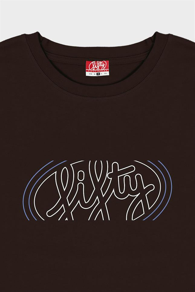 Fifty Pieces-Kahverengi Oversize Sırt Baskılı T-Shirt-T-Shirts-8-fleurdirect.live