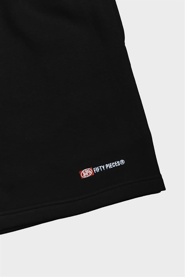 Fifty Pieces-Siyah Bermuda Jogger Şort-Şort-7-fleurdirect.live