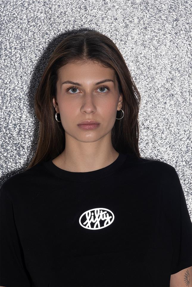 Fifty Pieces-Siyah Core Oversize Mid Length T-Shirt-T-Shirts-2-fleurdirect.live