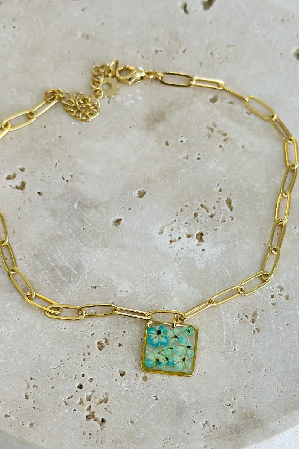 Fiorel Design-Golden Garden Square - Blue Bileklik-Bileklik-3-fleurdirect.live