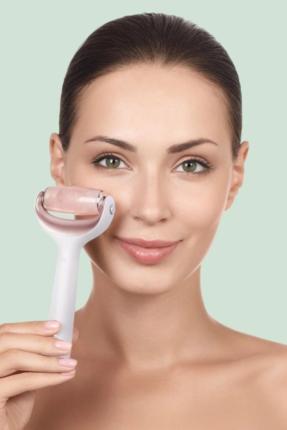 Geske-Mikro İğneli, Buz Başlığı, Pembe Kuvars Başlıklı Dermaroller | Micro Needle Face & Body Roller-Cilt Bakım Aletleri-28-fleurdirect.live