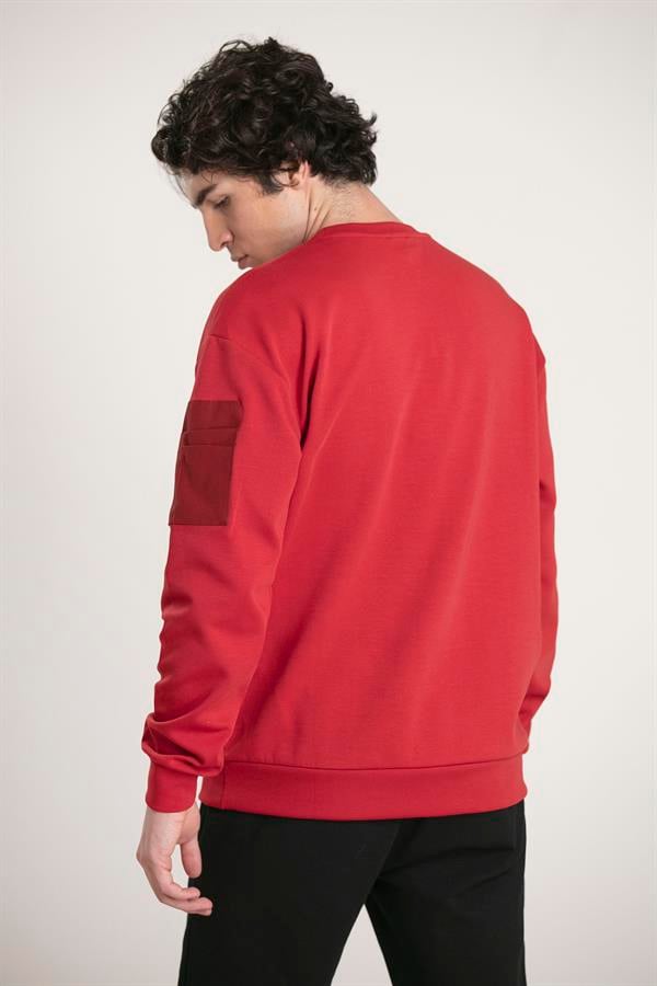 GMG Firenze-Bisiklet Yaka Cep Tasarımlı Erkek Sweatshirt-SWEATSHIRT-3-fleurdirect.live