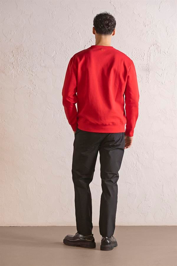 GMG Firenze-Bisiklet Yaka Siyah Beyaz Baskılı Erkek Sweatshirt-SWEATSHIRT-3-fleurdirect.live