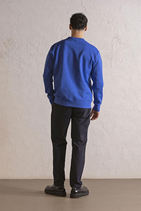 GMG Firenze-Bisiklet Yaka Siyah Beyaz Baskılı Erkek Sweatshirt-SWEATSHIRT-7-fleurdirect.live