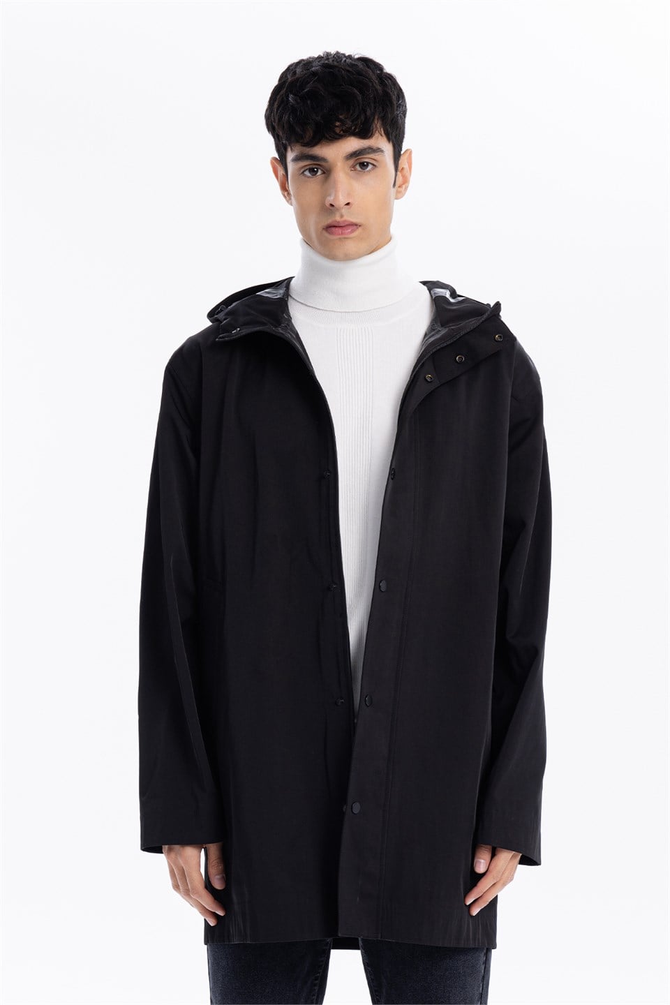 GMG Firenze-Kapüşonlu Çıtçıt Ve Fermuar Kapamalı Erkek Trench-Winter'26-1-fleurdirect.live