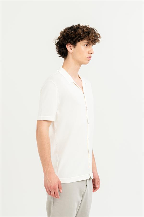 GMG Firenze-Kısa Kollu Slim Fit Triko Erkek Gömlek-Summer'25-4-fleurdirect.live