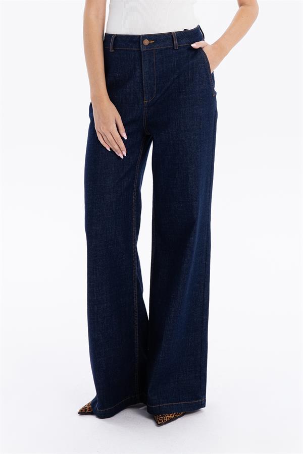GMG Firenze-Yüksek Bel Wide Leg Bol Paça Denim Kadın Jean Pantolon-//Özel Fi̇yatlar-2-fleurdirect.live