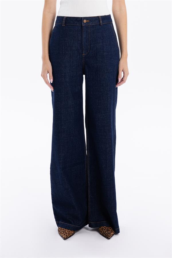 GMG Firenze-Yüksek Bel Wide Leg Bol Paça Denim Kadın Jean Pantolon-//Özel Fi̇yatlar-5-fleurdirect.live