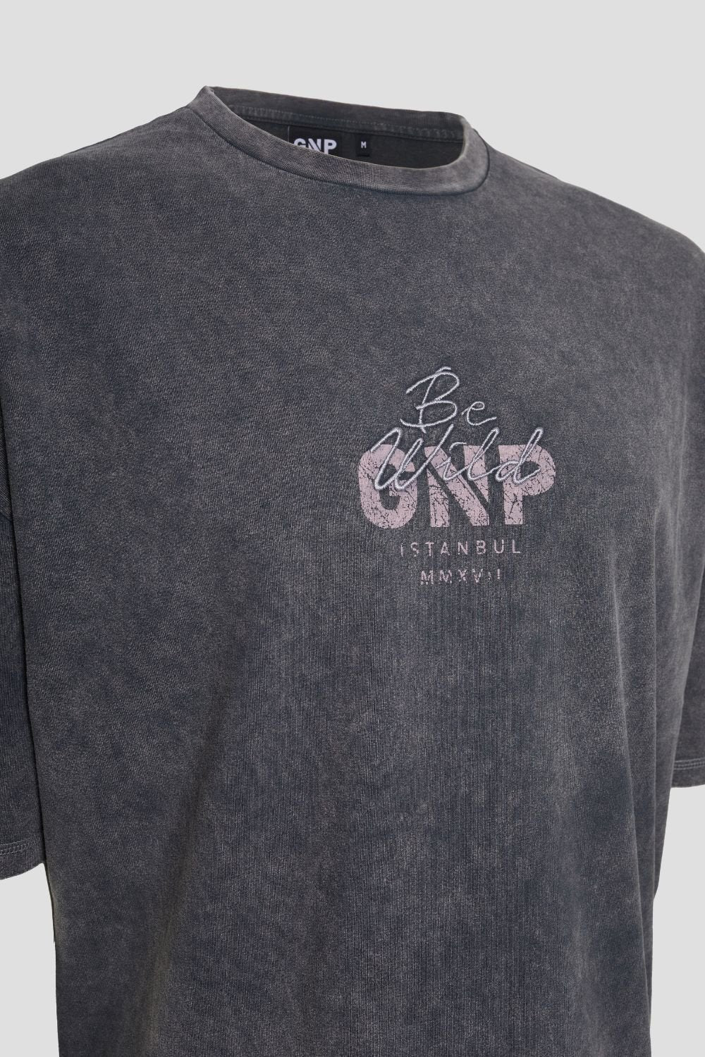 GNP İstanbul-Gnp Eskitme Yıkamalı Old School Tshirt-T-Shirts-2-fleurdirect.live