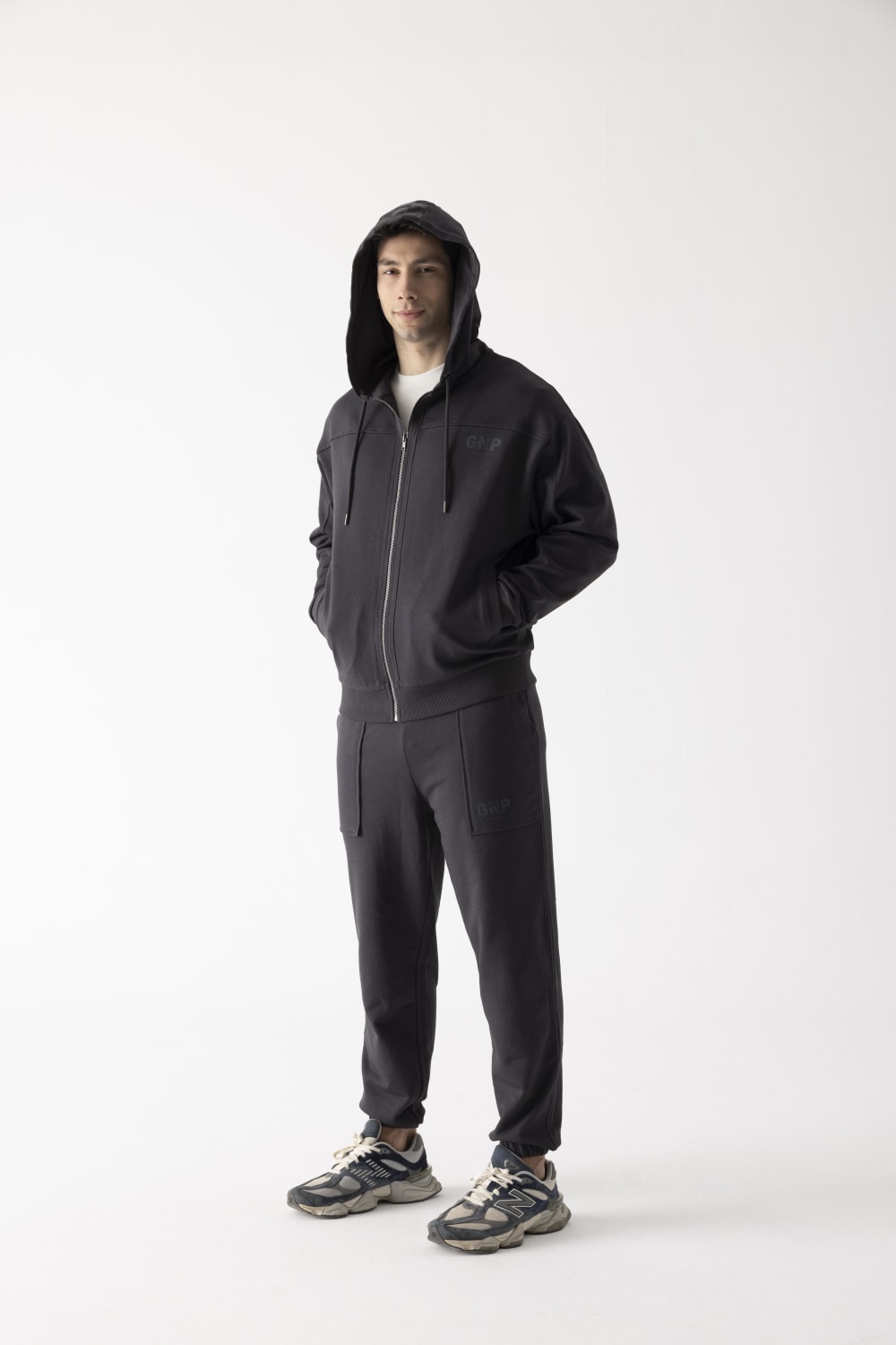 GNP İstanbul-Zip Through Asphalt Hoodie-Sweatshirts & Hoodies-3-fleurdirect.live