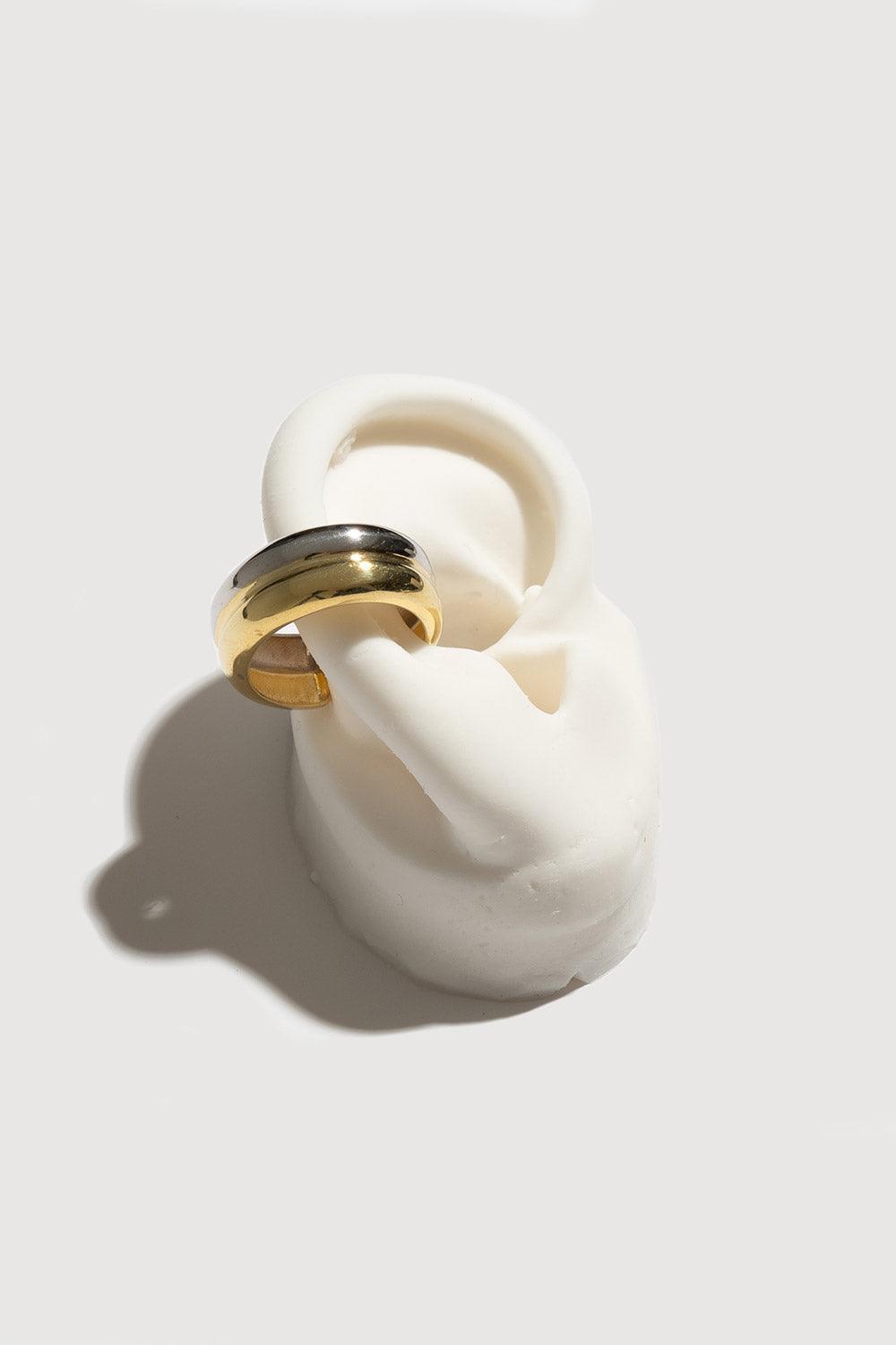 Gal İstanbul-Twin Earcuff Gold-Silver-Küpe-1-fleurdirect.live