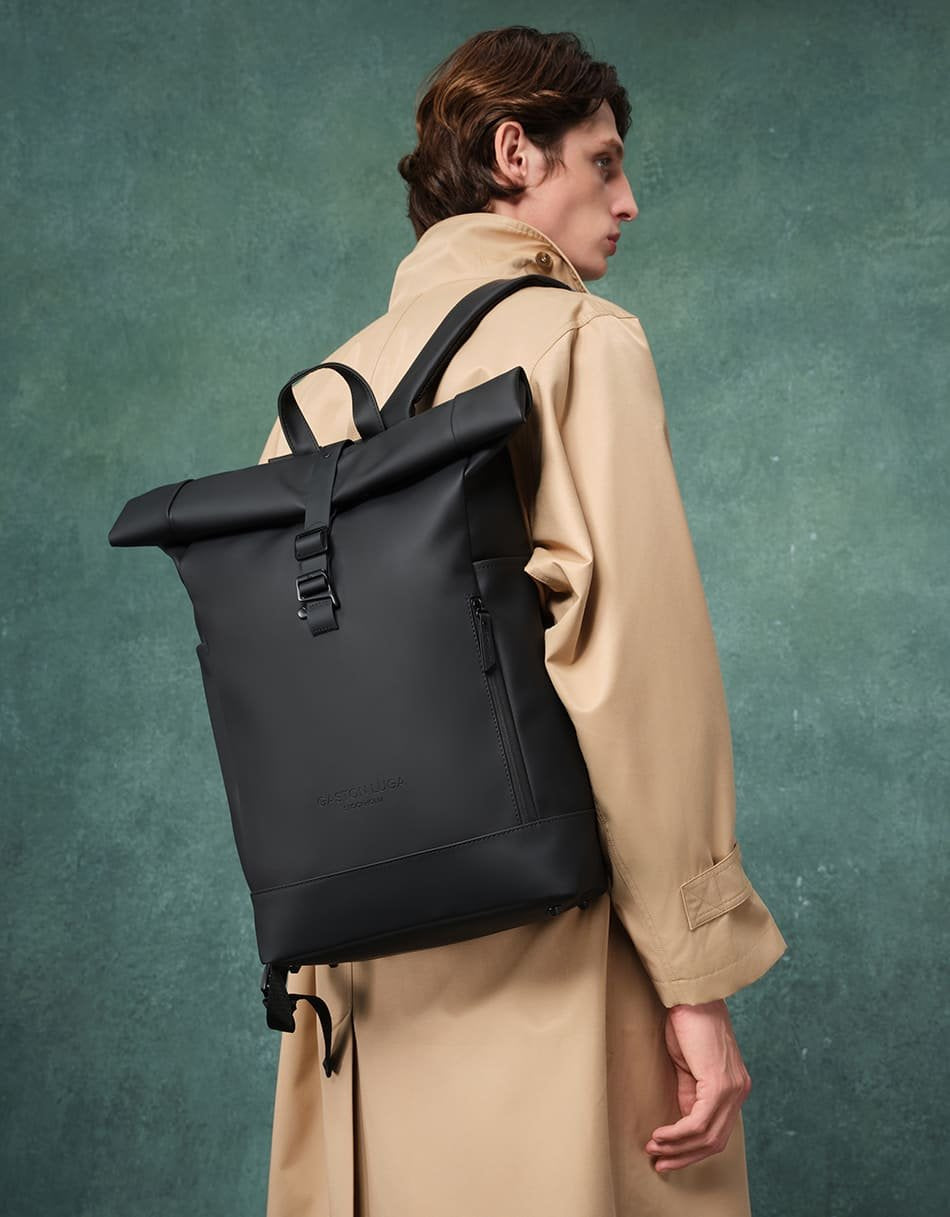 Gaston Luga-Gaston Luga Spläsh Rolltop 16" Sırt çantası Black-Sırt Çantası-7-fleurdirect.live