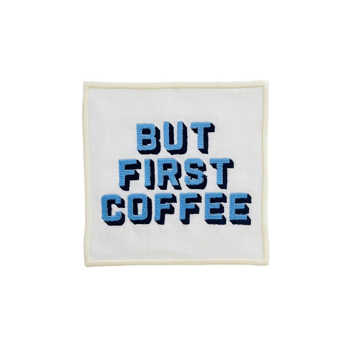 But First Coffee Desenli Kokteyl Peçete - 1 Adet Mavi