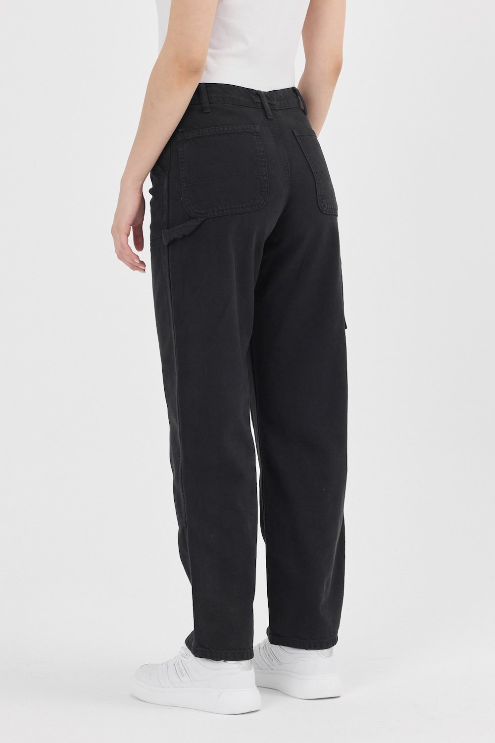 Gennaro-Carpenter Pants - Women Siyah-Kot Pantolon-2-fleurdirect.live