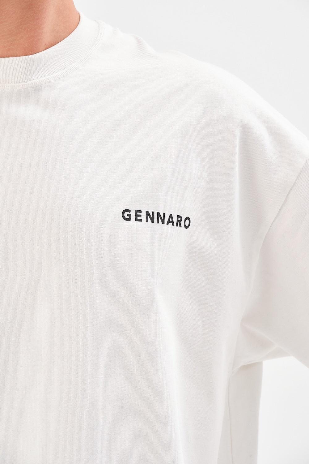 Gennaro-Heavyweight Oversize T-shirt - Beyaz-T-Shirts-5-fleurdirect.live