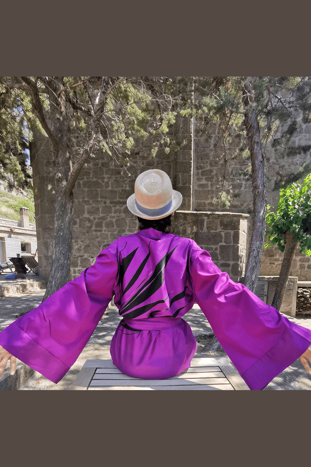 Geomi-Floral Kimono - Fuşya-Kimono-6-fleurdirect.live