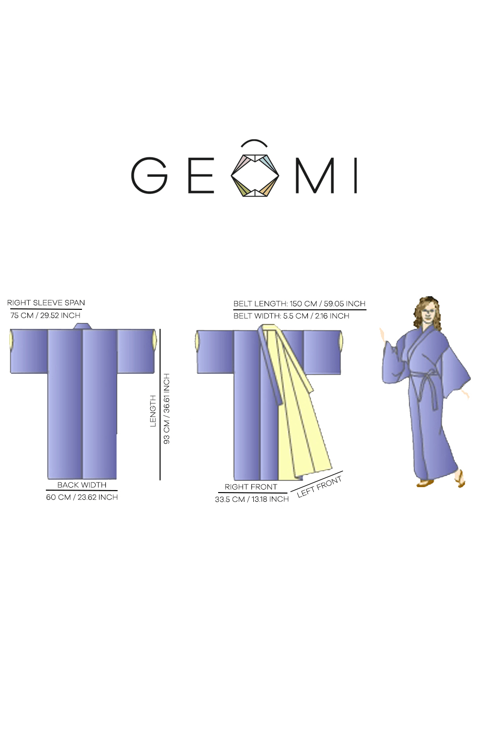Geomi-Rainbow Kimono - Lacivert-Kimono-5-fleurdirect.live