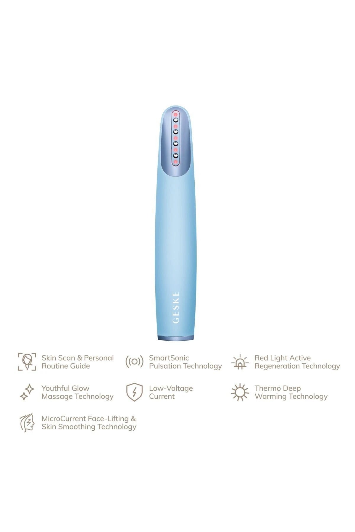Geske-Titreşimli Kırmızı Led Terapili Sıkılaştırıcı Yüz Bakım Cihazı | Skin Firming Wand-Cilt Bakım Aletleri-16-fleurdirect.live