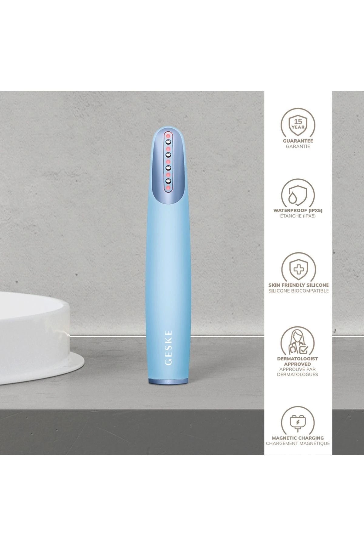 Geske-Titreşimli Kırmızı Led Terapili Sıkılaştırıcı Yüz Bakım Cihazı | Skin Firming Wand-Cilt Bakım Aletleri-17-fleurdirect.live