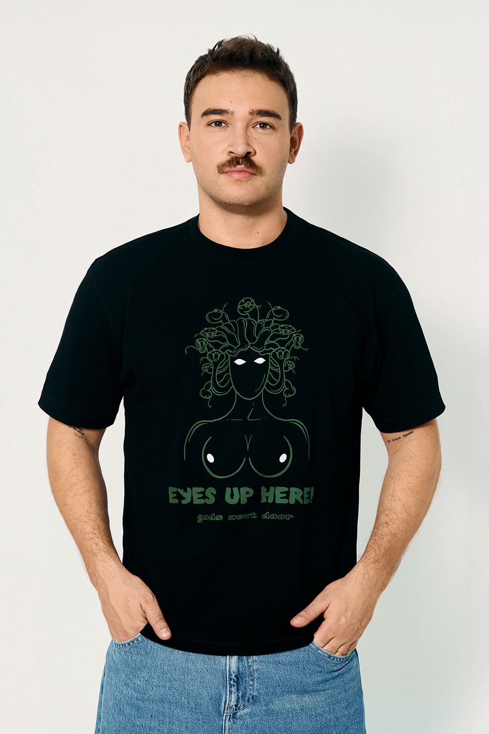 Gods Next Door-Eyes Up Here!-T-Shirts-3-fleurdirect.live