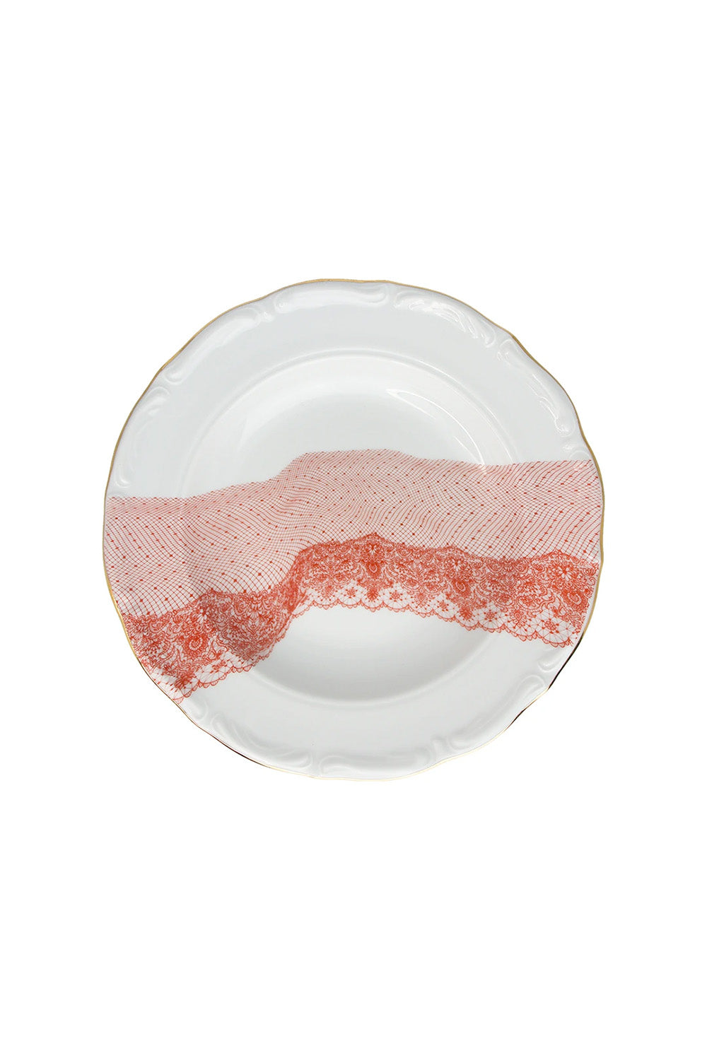 Volante Dentelle 22 Cm Porselen Çukur Tabak - 2