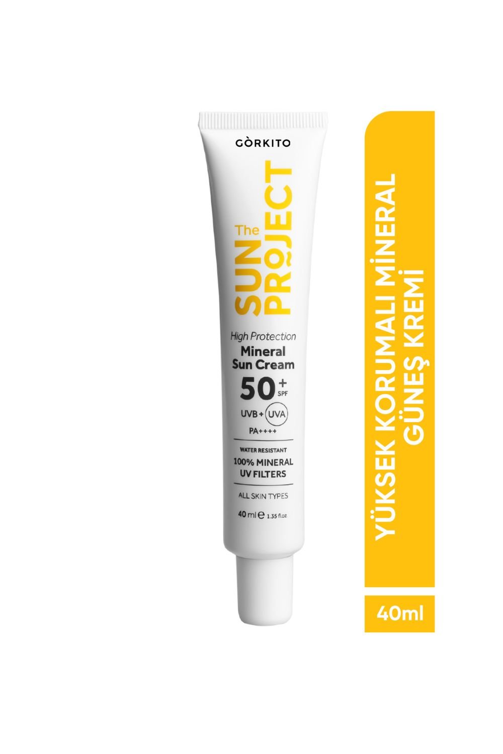 Görkito-The Sun Project Yüksek Korumalı Aydınlatıcı%100 Mineral Güneş Kremi High Protection Mineral Sun Cream 50+ Spf Pa++++ 40 Ml-Güneş Koruyucu-1-fleurdirect.live