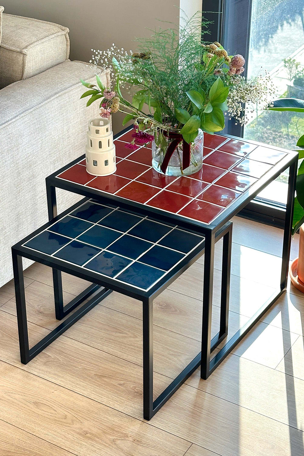 Grid Design-Retro Twin 2'li Zigon Sehpa-Sehpa-1-fleurdirect.live