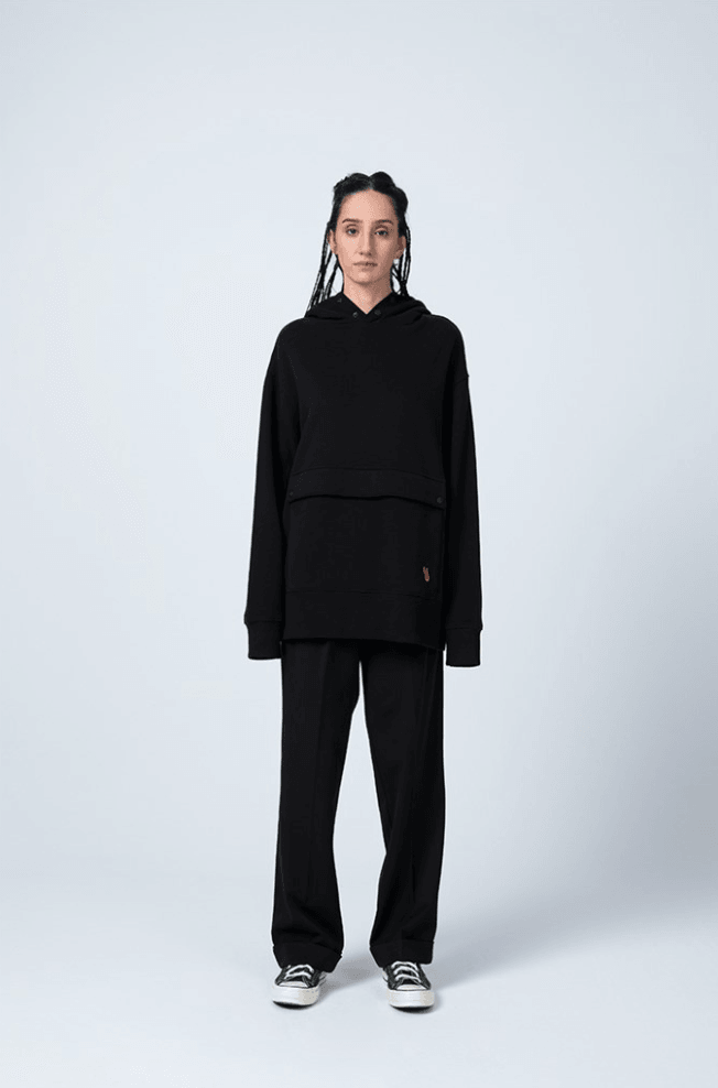 Gruff-Nuage Black Hoodie-Sweatshirts & Hoodies-4-fleurdirect.live