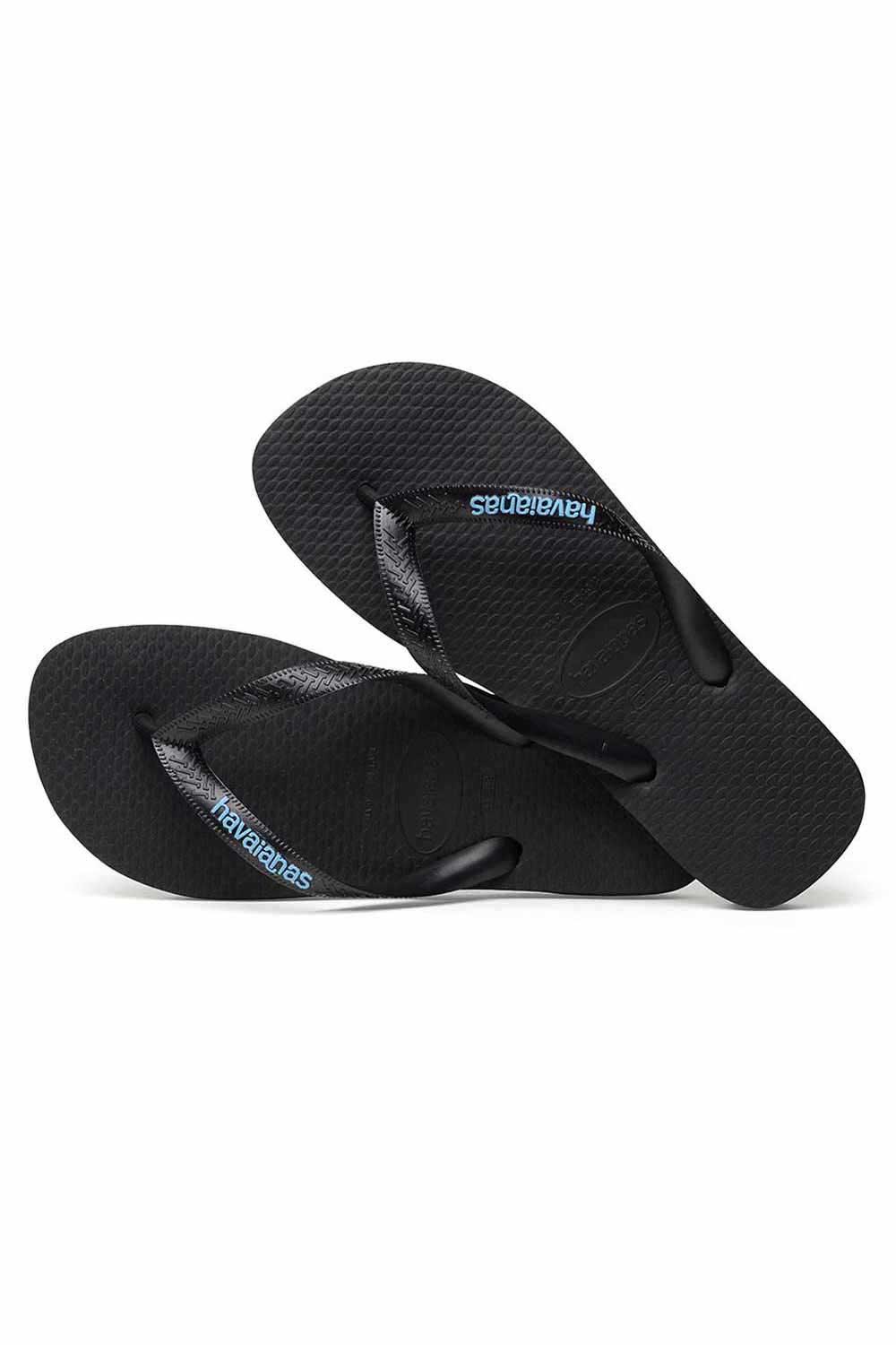 Havaianas-Logo Filette Black/Black/Turquoise-Sandalet & Terlik-2-fleurdirect.live