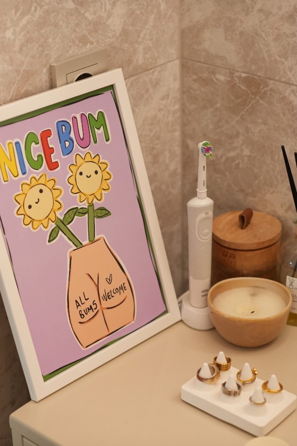Hello Melody-Nice Bum Baskı-Tablo-3-fleurdirect.live