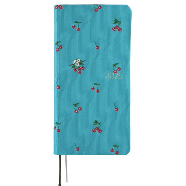 Hobonichi-Hobonichi Techo Weeks 2025 Mega Bow & Tie: Cherry-Çizgili-1-fleurdirect.live