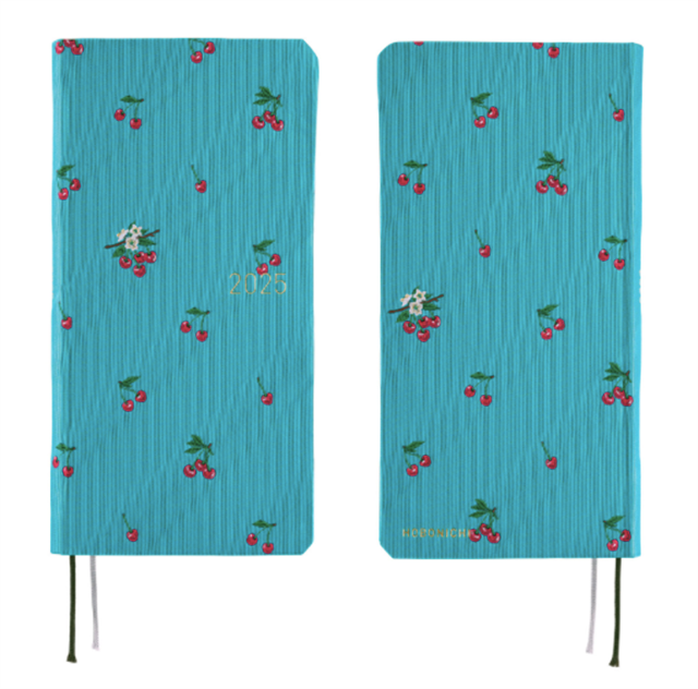 Hobonichi-Hobonichi Techo Weeks 2025 Mega Bow & Tie: Cherry-Çizgili-3-fleurdirect.live