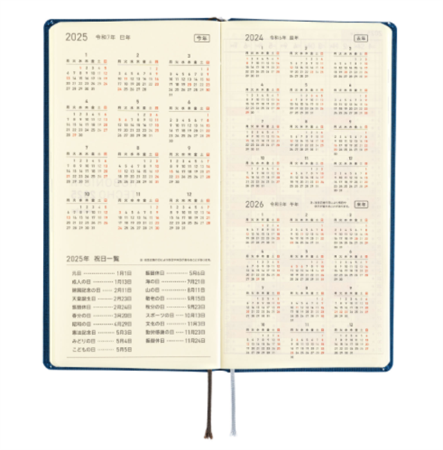 Hobonichi-Hobonichi Techo Weeks 2025 Mega Colors: Star Dust-Çizgili-6-fleurdirect.live