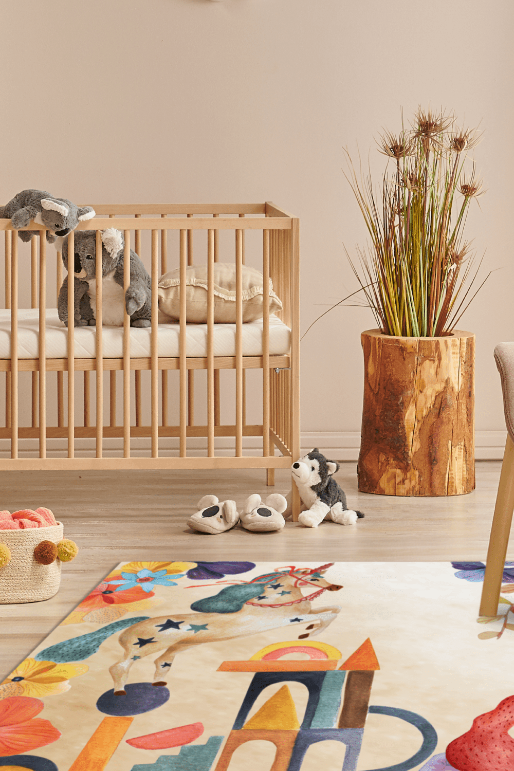 Hueppi-The Bloom Makinede Yıkanabilir Non-Toksik Unicorn Çocuk Odası Halısı-Halı-2-fleurdirect.live