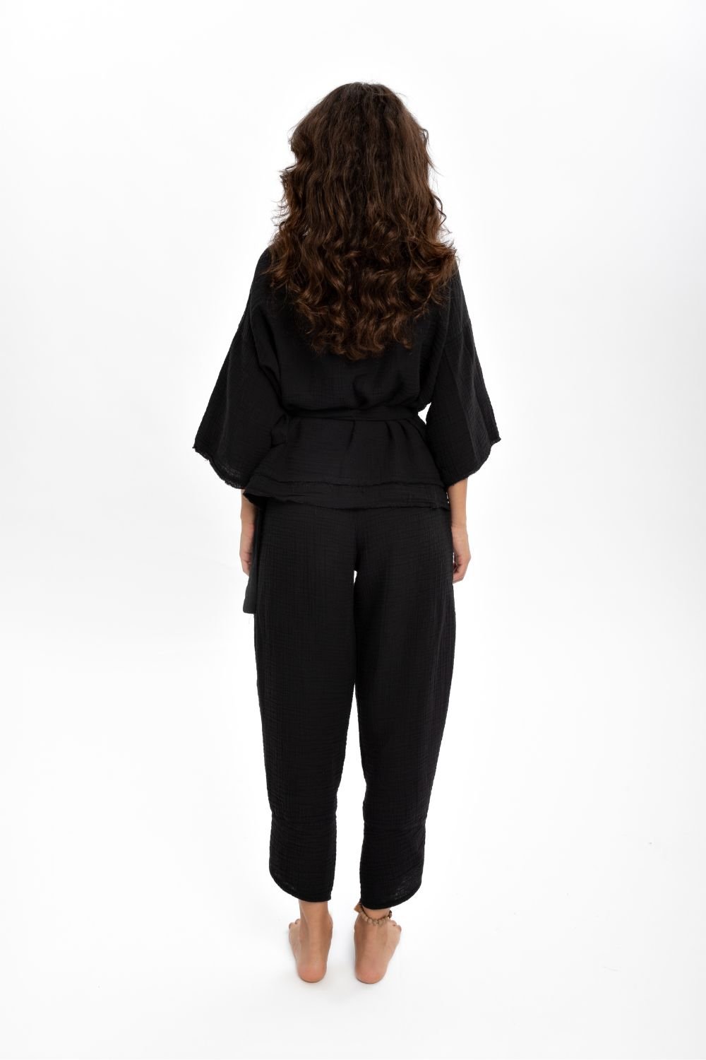 Husufi-Kruvaze Siyah Kimono-Kimono-6-fleurdirect.live