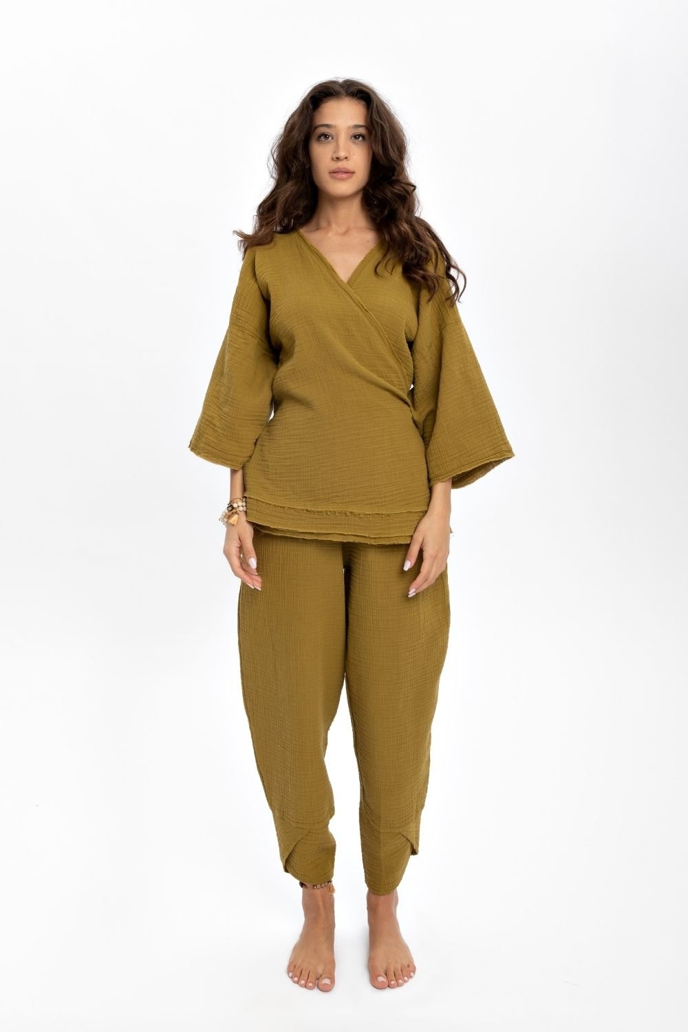 Husufi-Kruvaze Yeşil Kimono-Kimono-3-fleurdirect.live