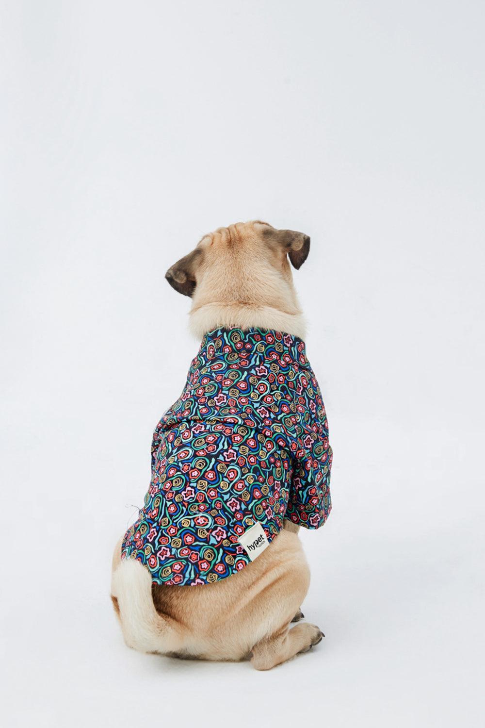 Hypet Fashion-Abstarct Flowers Gömlek-Köpek-4-fleurdirect.live