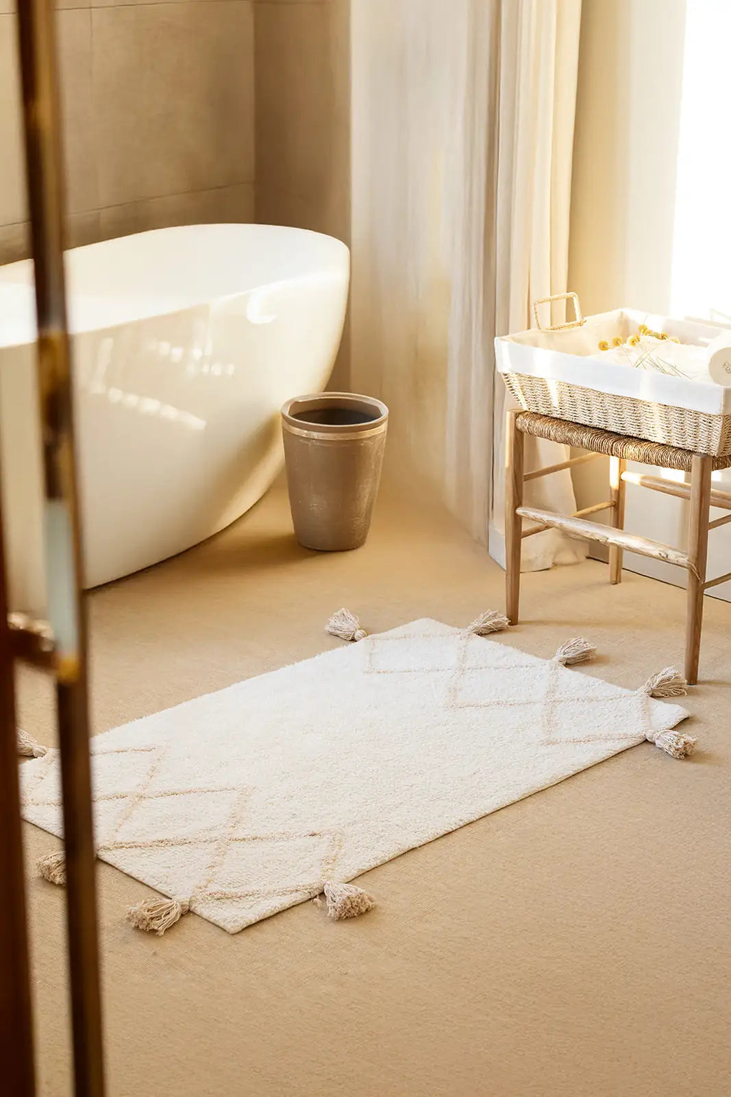 İRYA-Agnes Banyo Paspası Krem 70X110 Cm-Paspas-2-fleurdirect.live
