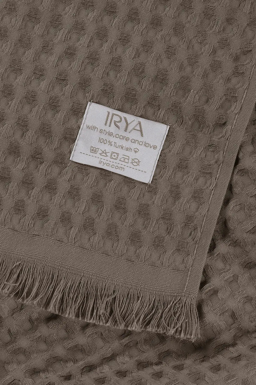 İRYA-Aura Waffle Havlu Gri 50X100-Havlu & Havlu Setleri-6-fleurdirect.live