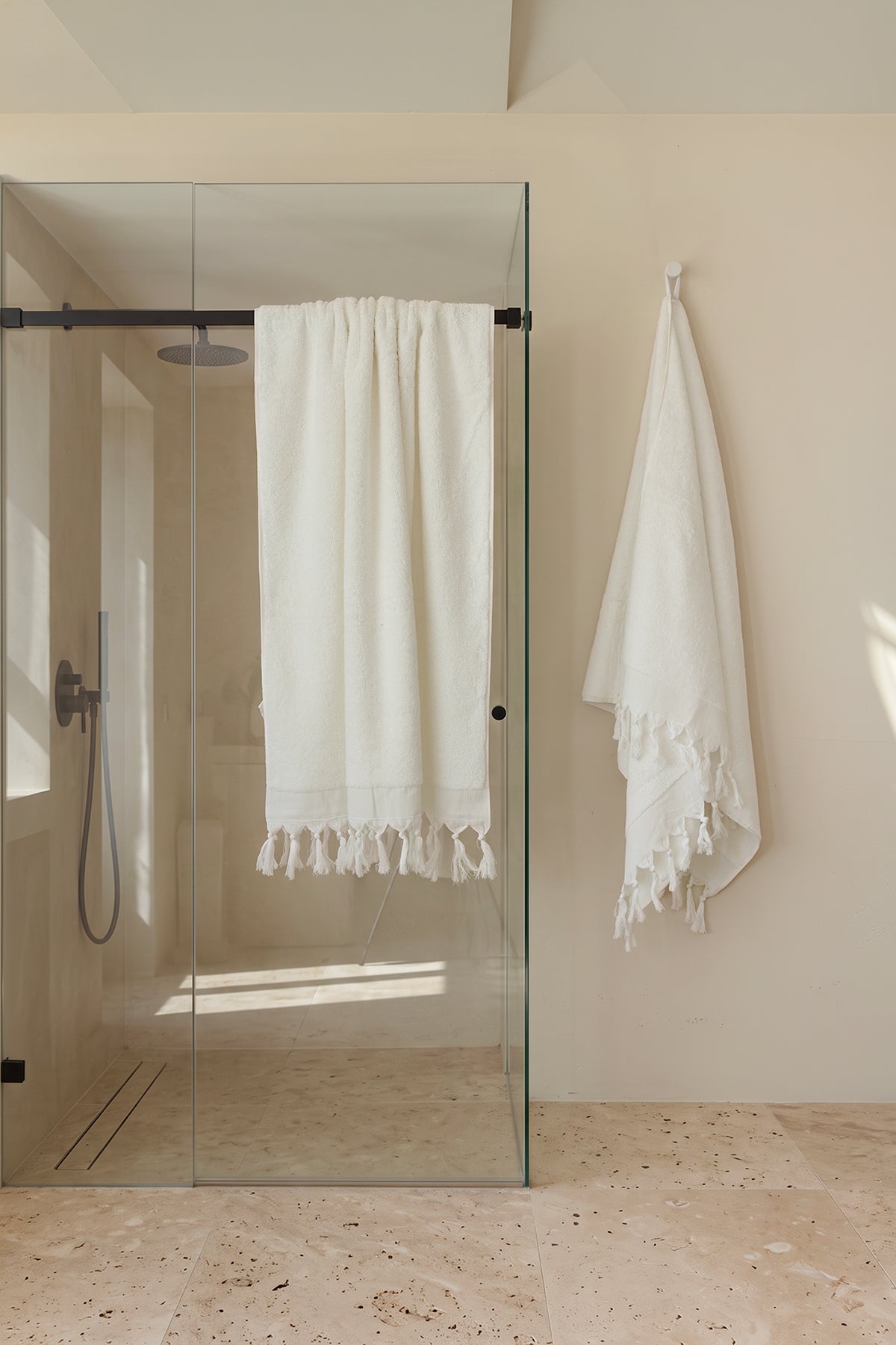 İRYA-Bodrum Banyo Havlusu Seti, Ekru - 2'li, 80x150 Cm-Havlu & Havlu Setleri-1-fleurdirect.live