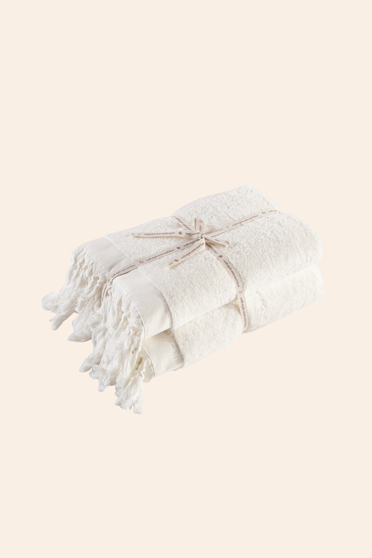 İRYA-Bodrum Banyo Havlusu Seti, Ekru - 2'li, 80x150 Cm-Havlu & Havlu Setleri-2-fleurdirect.live