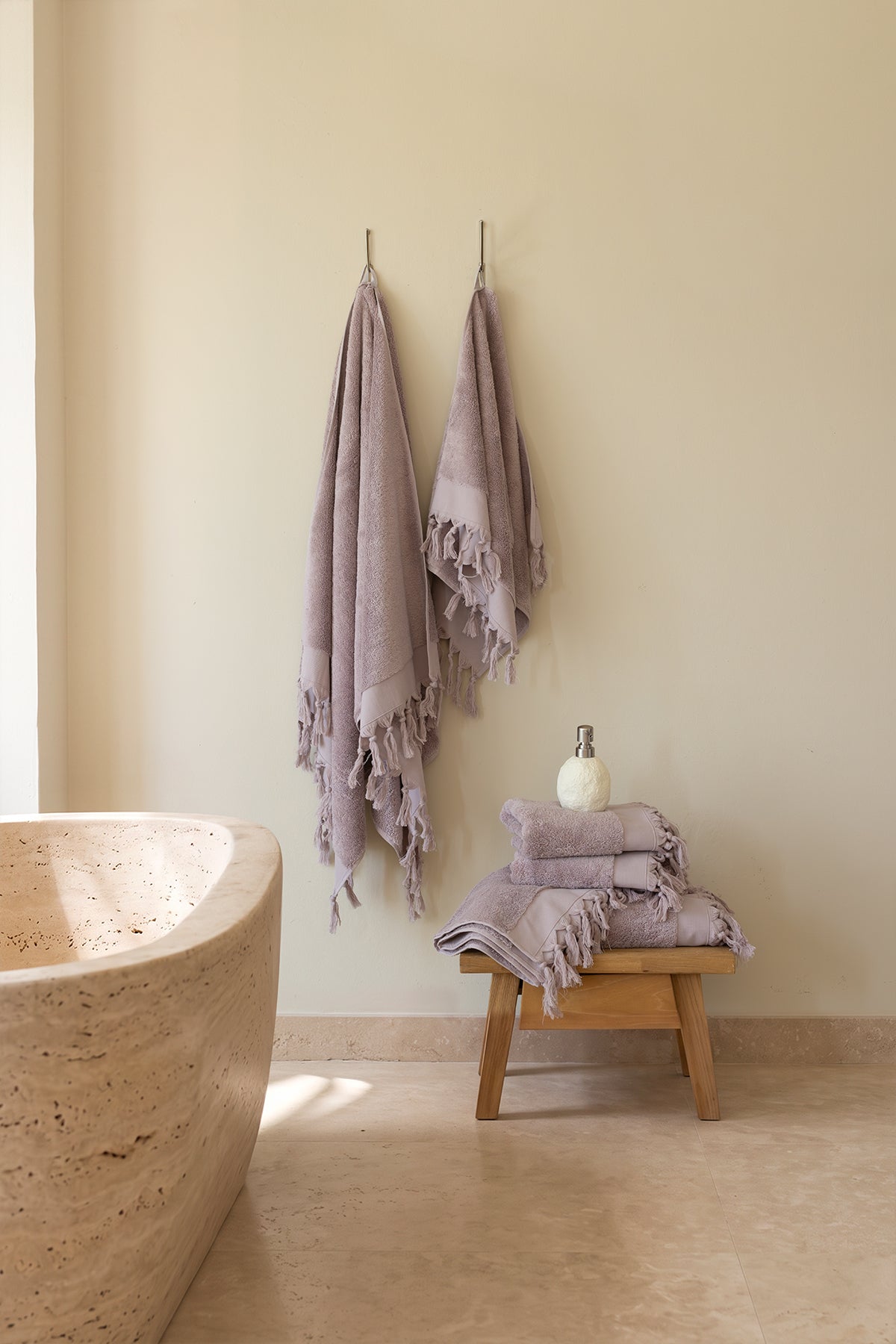 İRYA-Bodrum Banyo Havlusu Seti, Leylak - 2'li, 80x150 Cm-Havlu & Havlu Setleri-3-fleurdirect.live