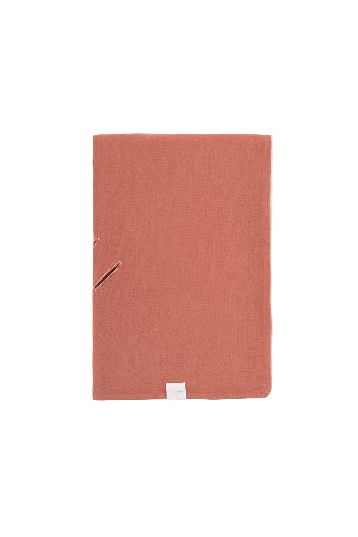 İRYA-Colors Of Joy Organik Pamuk Müslin 2 Katlı Puset Örtüsü Kiremit 85X85-Müslin Örtü-2-fleurdirect.live