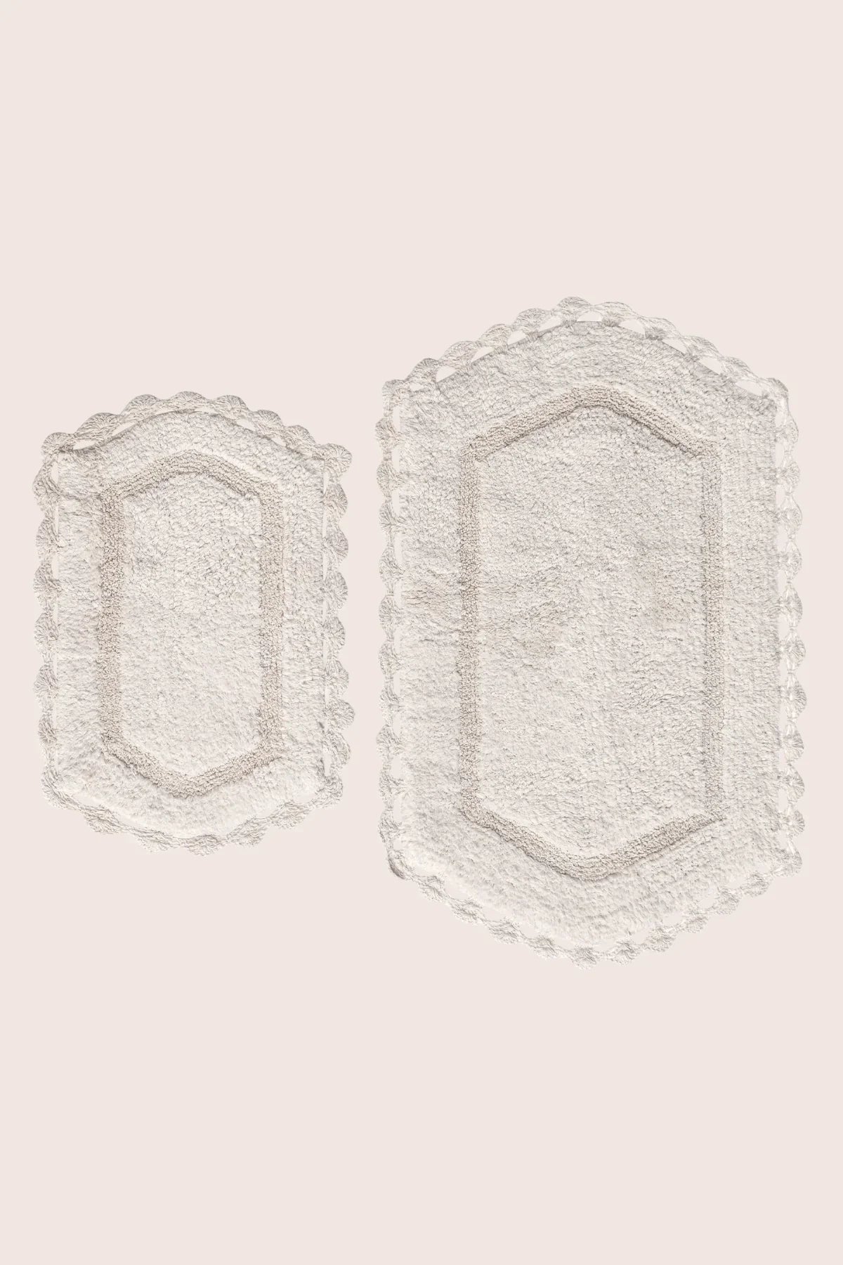 İRYA-Dale 2’Li Takım Banyo Paspası %100 Pamuk 40X60 + 60X90 Ekru-Paspas-4-fleurdirect.live