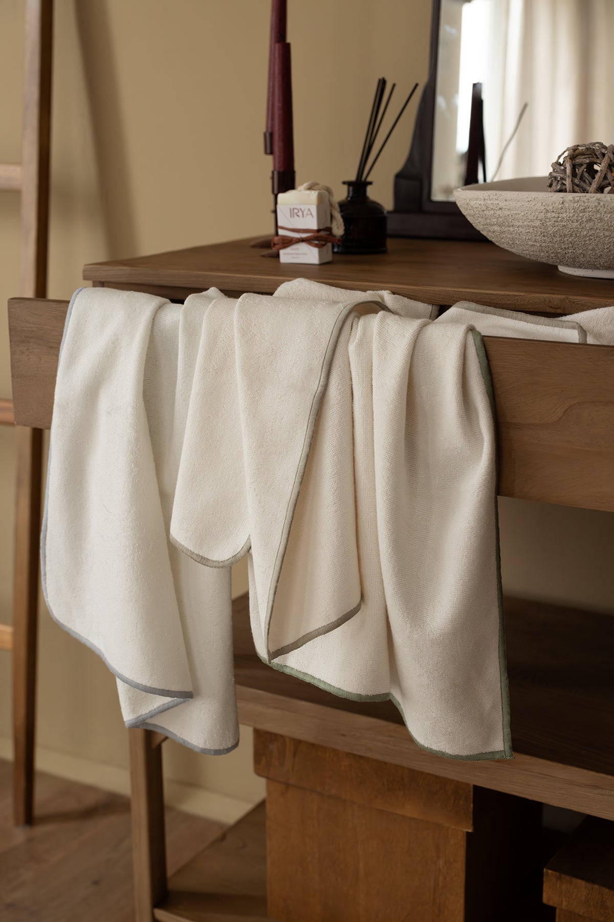 İRYA-Dolce Bambu El Havlusu 50X100 Cm Bej-Havlu & Havlu Setleri-3-fleurdirect.live