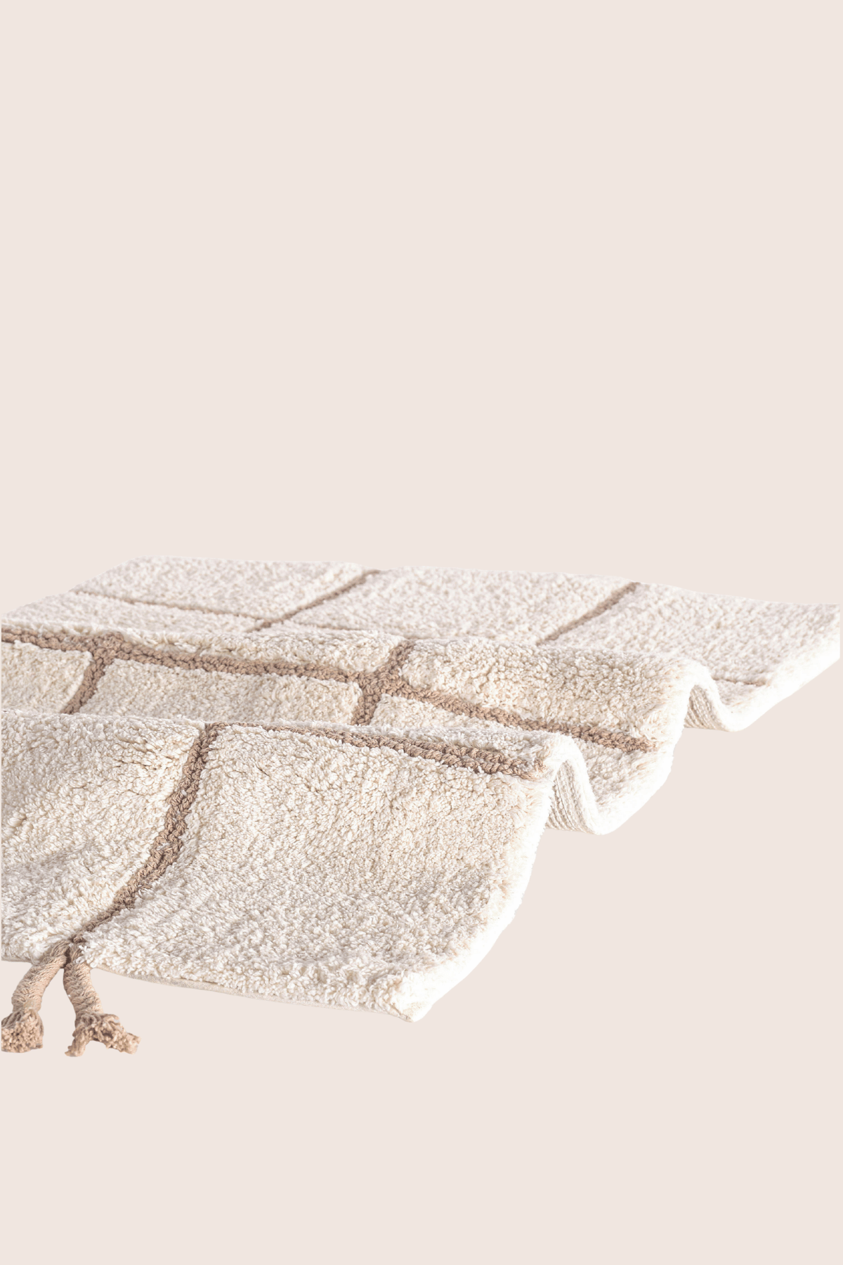 İRYA-Elani 2’Li Takım Banyo Paspası %100 Pamuk 40X60+60X90 Cm Bej-Paspas-6-fleurdirect.live