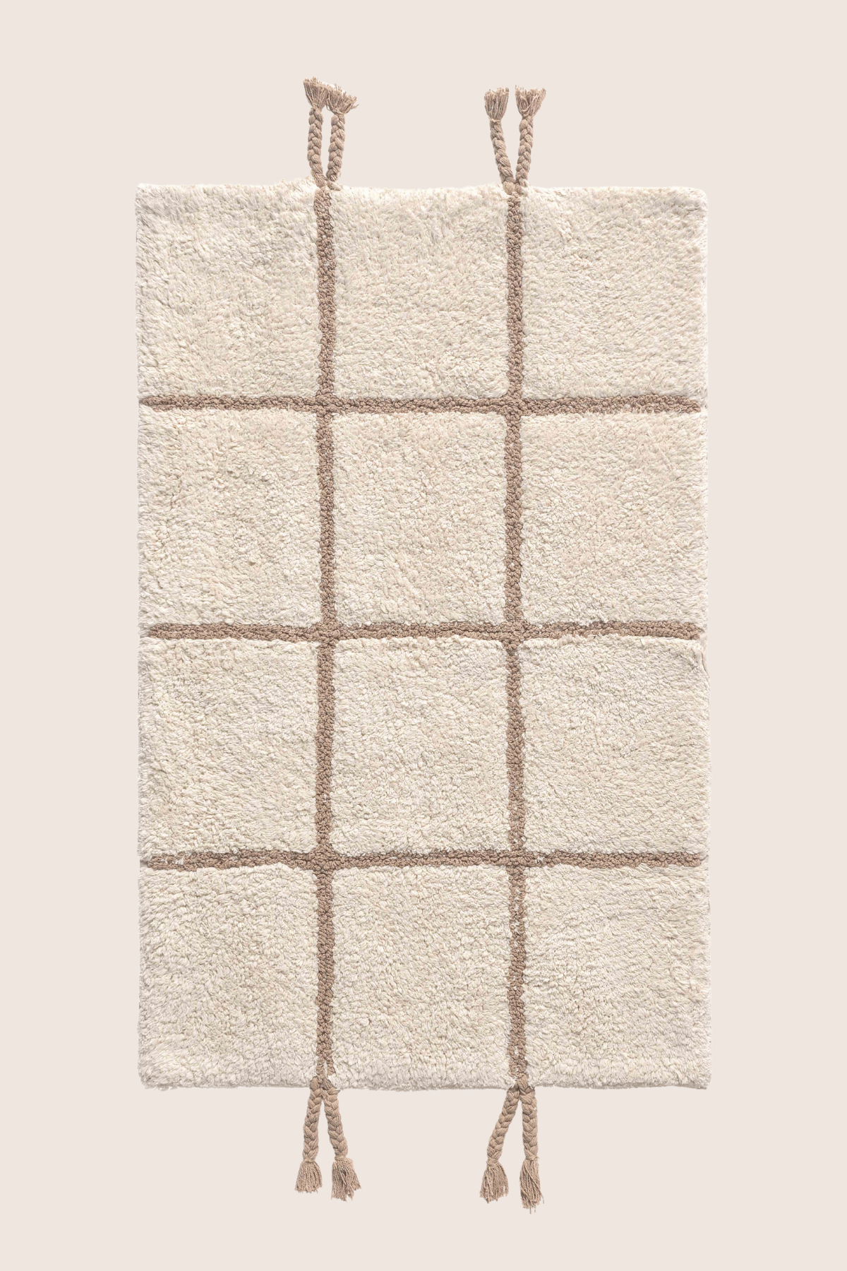 İRYA-Elani Tekli Banyo Paspası %100 Pamuk 50X80 Cm Bej-Paspas-4-fleurdirect.live